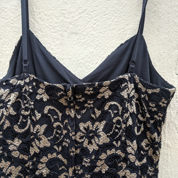 Vintage Gold Accent/Lace Cocktail Dress - Picture 2 of 8